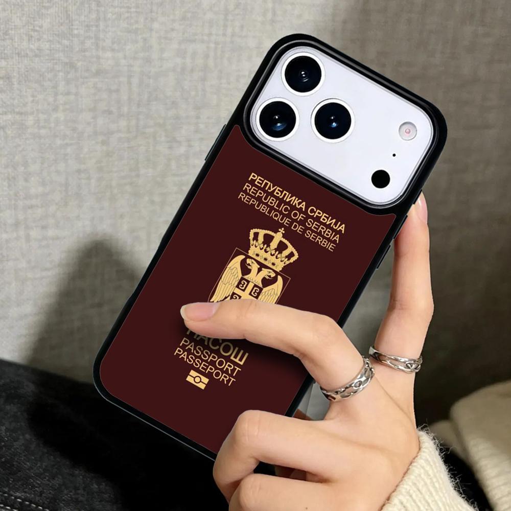 Capa Case for iPhone 17 Air 16 Pro Max 15 Plus 11 13 Mini 14 12 Back Phone Cover Flag of Serbia Serbian