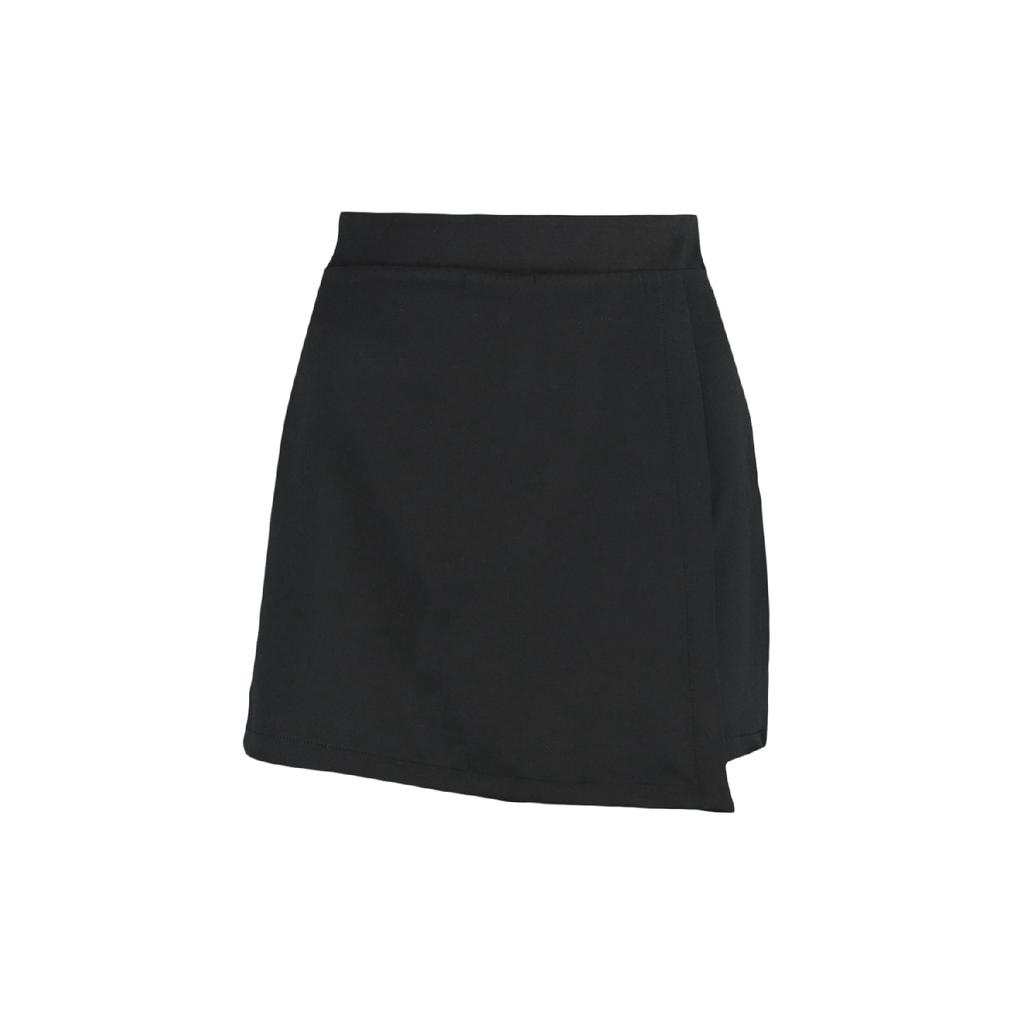 Fusta neagră, țesătă la dublu, pantaloni scurți Twoaw20sr0072