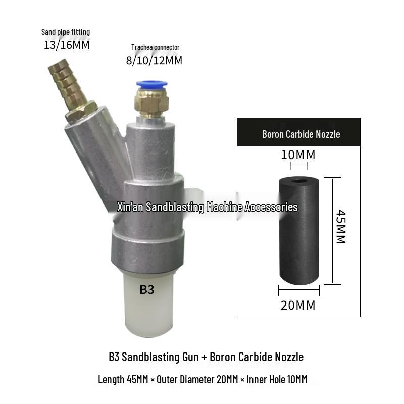 Type B Boron Carbide Sandblasting Nozzle for Manual & Automatic Rust Removal Machines