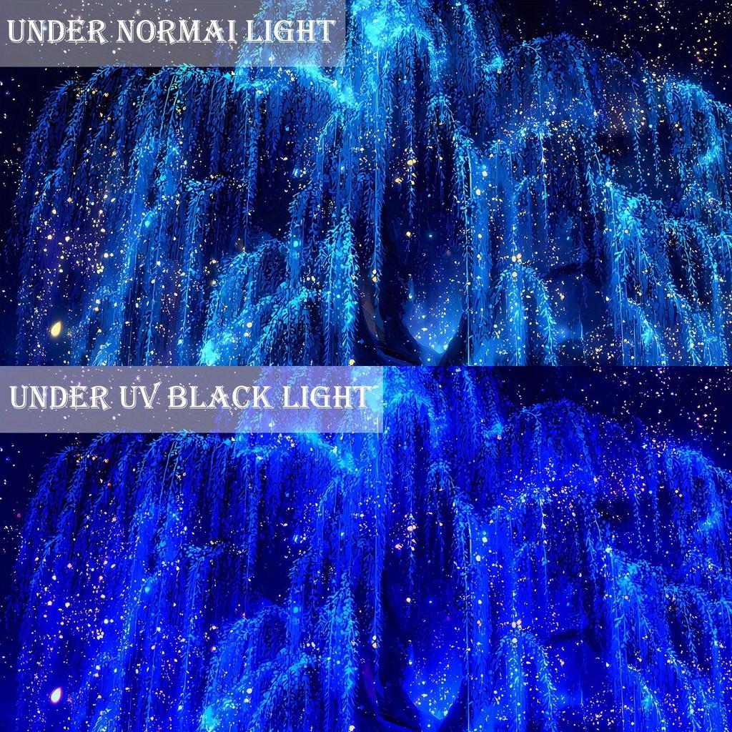 Brillant Ciel étoilé Arbre de Vie Tapisserie Fluorescente Réaction UV Lumineuse Esthétique Chambre à Coucher Tapisserie Suspendue Utilisée Pour Fête