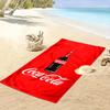 Coca-Cola Bottle Print Towel Beach Towel Quick-drying for Travel Outdoor Sports Jogging Beach and Swimming