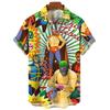 Camisa Vintage para Hombre 3D Lucha Libre Mexicana Estampada Ropa de Alta Calidad para Hombre Holgada Oversize Moda Casual Manga Corta