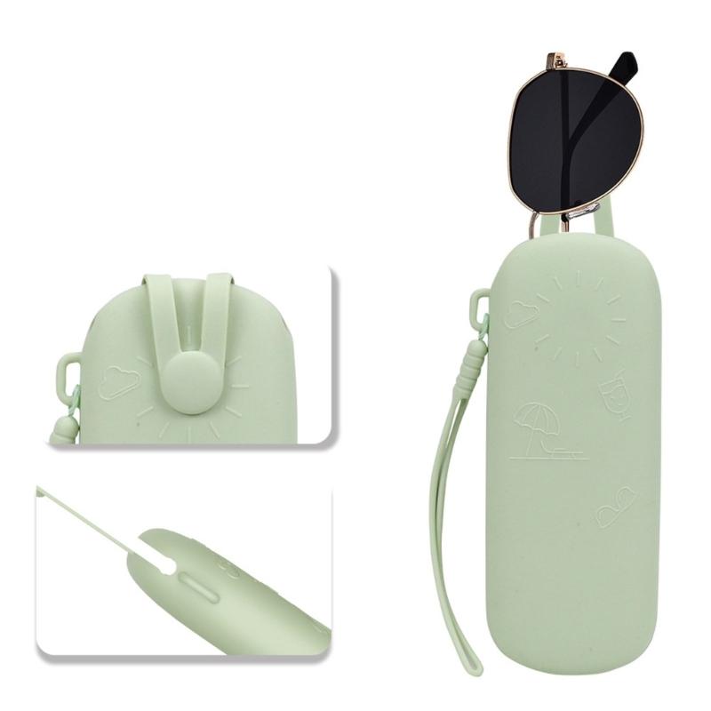 Sunglasseses Case Silicone Carrying Case Glasses Holder Magnetic Closure For Women Easy Opening Lip Pouch