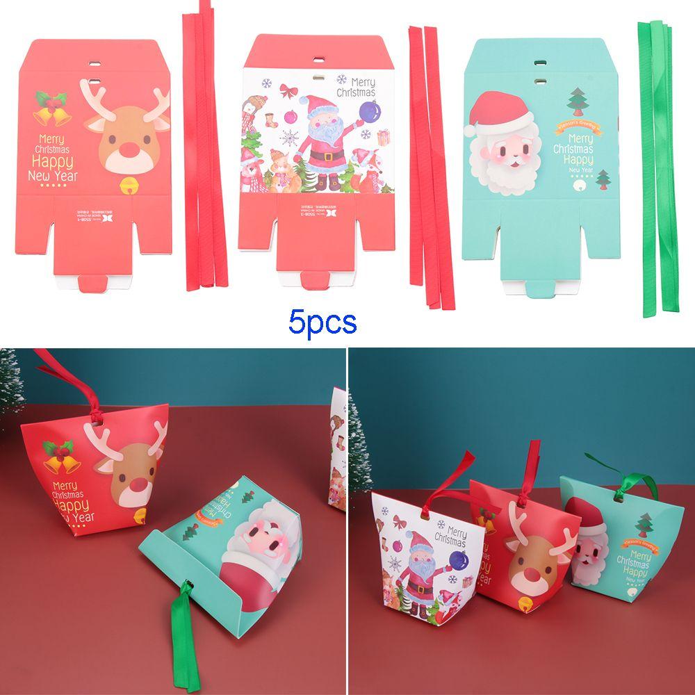 

5 шт., популярные детские сувениры, креативные товары для вечеринок, рождественские украшения, бумажная сумка, рождественские сумки, коробка конфет