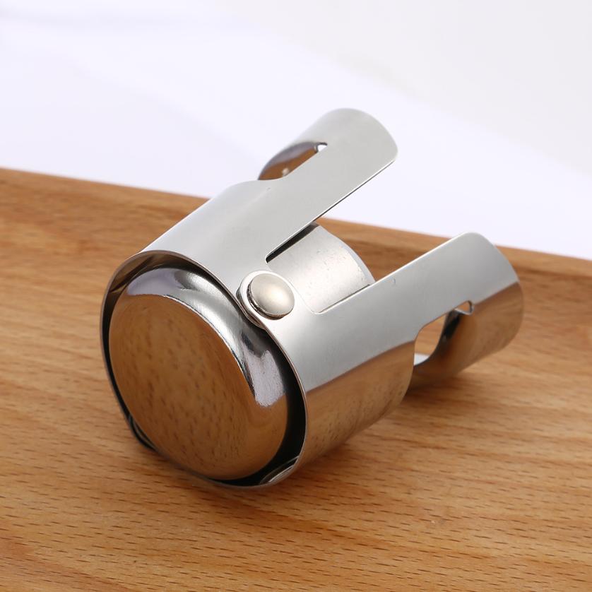 1 Pcs Champagne Bottle Stopper Stainless Steel Vacuum Sealed Sparkling Champagne Wine Beer Bottle Cork Plug Bar Tool