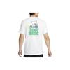 Nike Letter Print Pattern Round Neck Sports Short Sleeve T-Shirt Men T-Shirt White FN0792-100