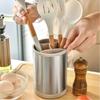 360° Rotating Utensil Holder Fork Tableware Stainless Steel Cutlery Drainer Multi-Function Kitchen Organizer Rack Kitchen