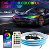 RGB Car Hood Light Led Colorful Flowing Headlight Decorative Atmospere Lamp Modified Daytime Running Lights APP Remote Control