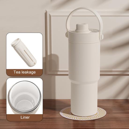 Insulated Vacuum Flask Travel Bottle with Straw Large Capacity BPA Free Food