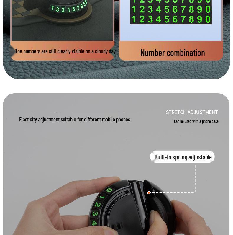 Multifunctional Anti-slip Pad & Mobile Holder with Parking Number Plate
