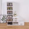 3 Layer Integrated Shoe Storage Boxes Home Organizer Folding Plastic Transparent Storage Shoe Wall Foldable Sneaker Rack Cabinet