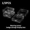 1/5pcs Wear Armor Transparent Storage Box Anime Game Badge Storage Display Box Acrylic Dust Square Storage Box
