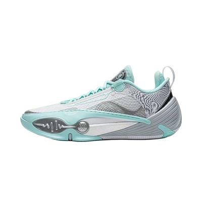 Li Ning Wade All City 14 Professionelle Sportschuh Stoßdämpfend Verschleißfest Rückprall Niedrig geschnitten Basketballschuhe Herren Sneaker Blau Grau ABAW001-14