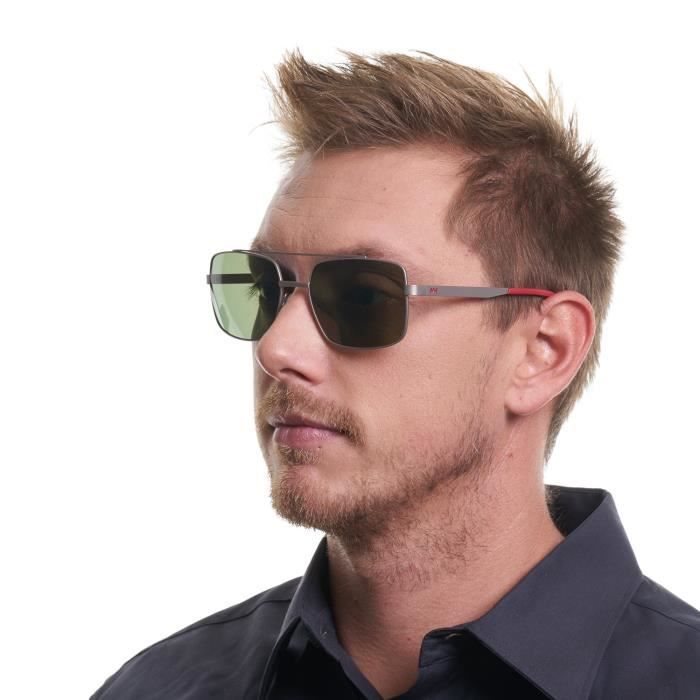 Lunettes de soleil - Helly Hansen - Rectangulaires - Argent - Protection 100% UVA/UVB - Taille 54-18-140