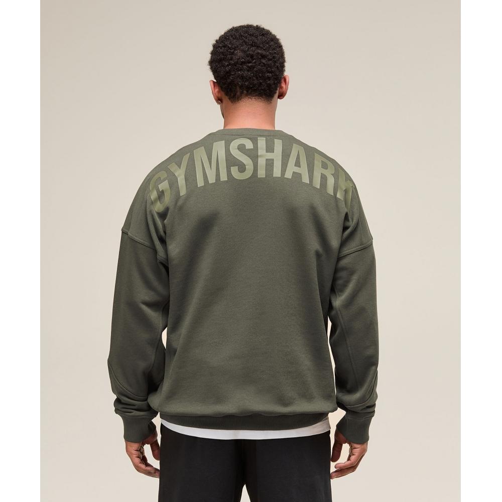 Gymshark Power Crew Strength Green A2c9g Ecjh