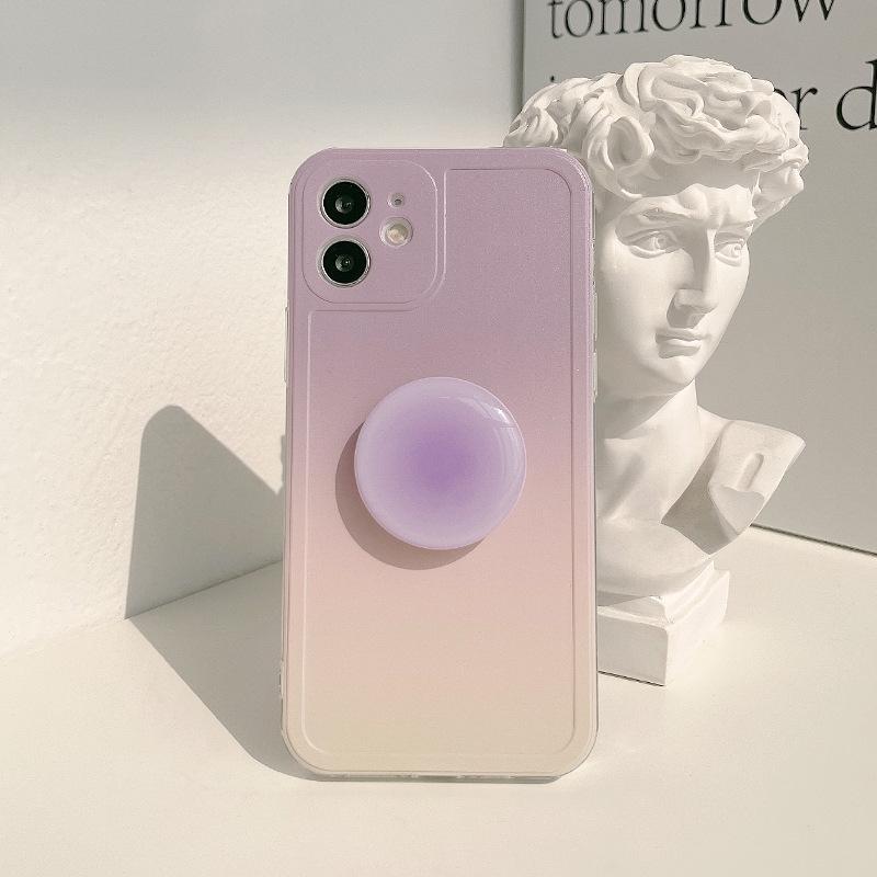 

Южная Корея Ins Градиентный Чехол для Мобильного Телефона iPhone 16 15 Телескопический 11 Кронштейн XS Все Включено 14Pro Max Подходит 16promax