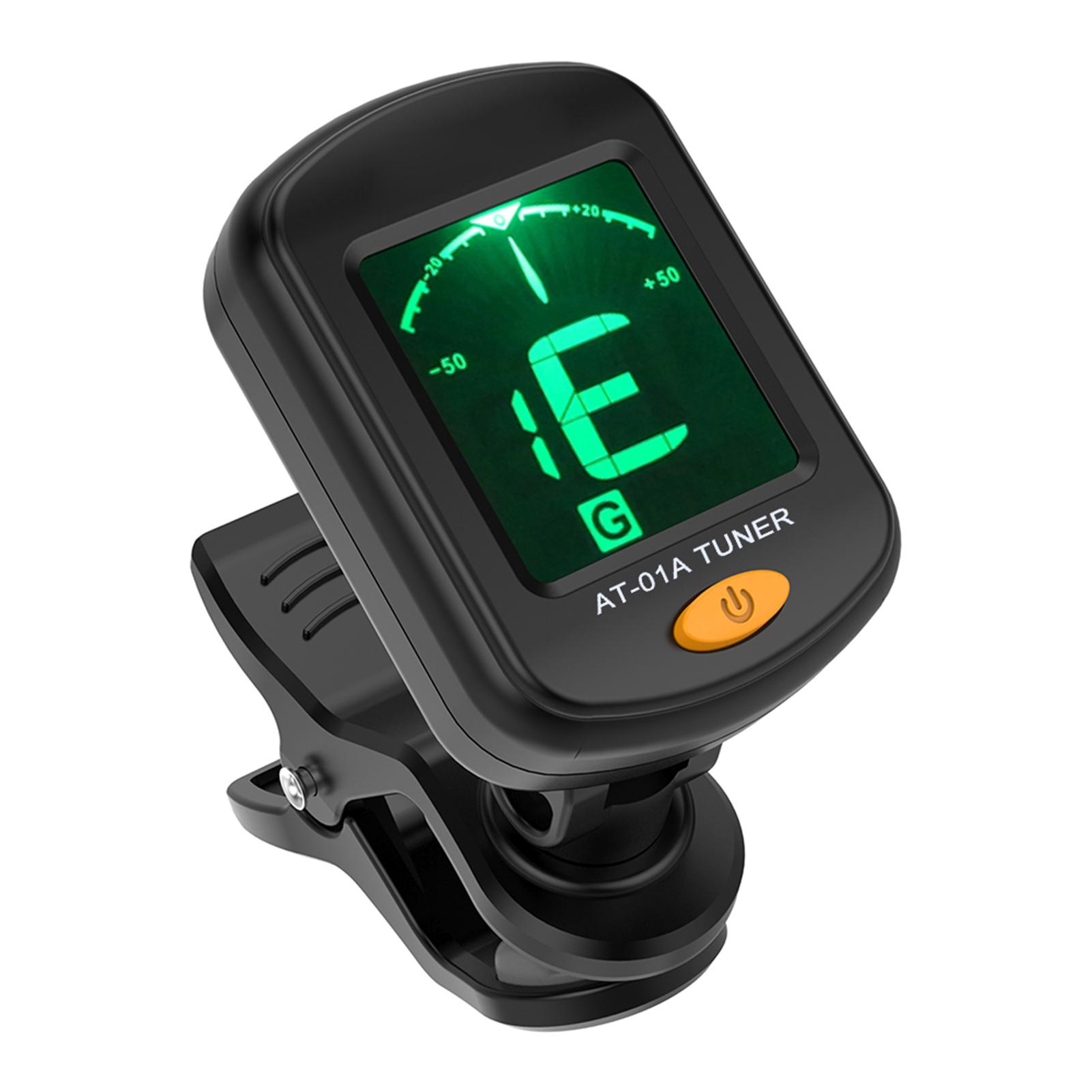 

AROMA AT 01A Rotatable Clip on Tuner LCD Display for Chromatic Guitar Bass Ukulele Violin