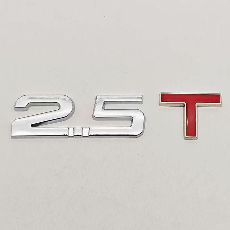 1Pcs 2.0T 2.2T 2.4T 2.5T 2.8T 3.0T Premium Metal Car Sticker Side Fender Rear Trunk Emblem Badge Decals For Any Vehicle