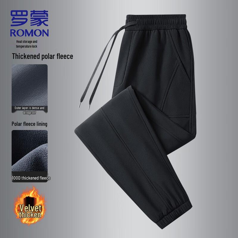 ROMON Men's Fleece-Lined Casual Trousers