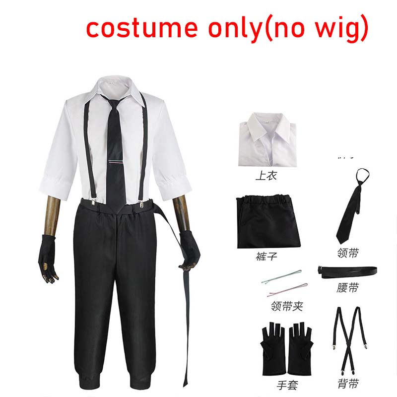 

Nakajima Atsushi Cosplay Costume Shirt Pants Wig Nakajima Atsushi Full Set With Outfits Wig For Comic Con M