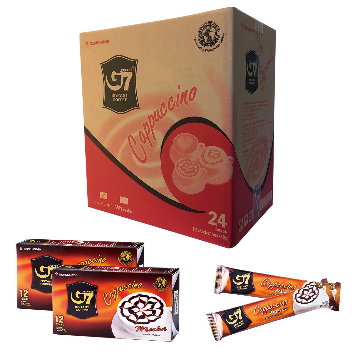 

G7 Coffee 12 x 24 шт. 288 пакетиков [Официальный] Капучино/Мокко