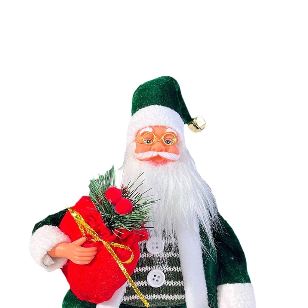 13 inch Santa Claus Santa Christmas Doll Collectible Ornaments Standing Figurine Christmas Figurine for Holiday Home Festival