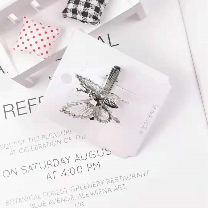 Oriental Pastoral Butterfly Hairpin: Retro Metal Decorative Duckbill Clip Hair Accessory