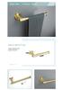 Brushed Gold 304 Stainless Steel Bathroom Set: Knurled Towel Rack, Towel Bar, Paper Holder, and Coat Hook