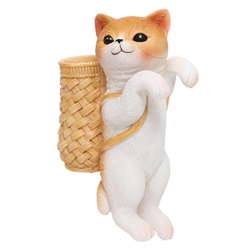 Мультяшные кошки с корзиной из смолы — фото 8