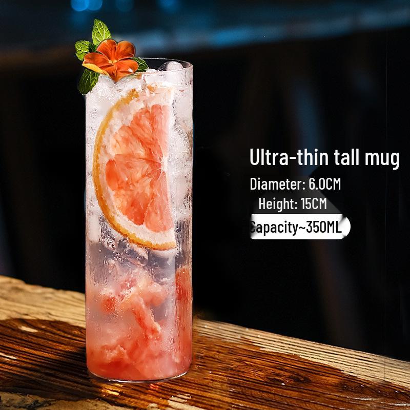 Ultradünnes Kristall-Collins-Glas für Cocktails und Whiskey