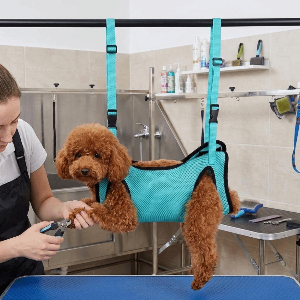 Breathable Mesh Pet Nail Trimming Hammock Adjustable Cat Bathing Bag Pet Grooming