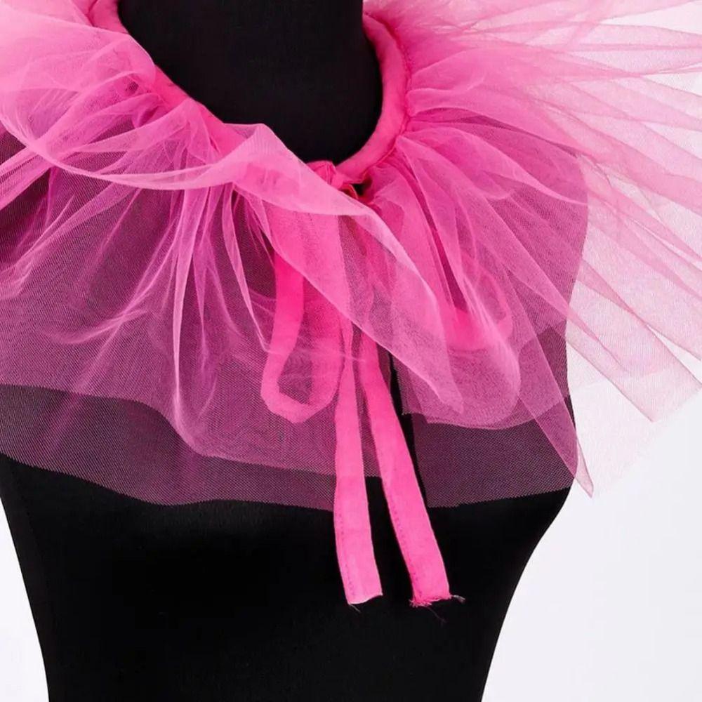 Round Collar Puffy Mesh Faux Collar Versatile Clown Shirt Collar  For Business Weddings Parties