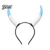 Accesorios de Cuernos a Presión Diadema de Carnero de Halloween Tocado de Diablo Desmontable para Estética Oscura Cuernos de Demonio Fiesta de Carnaval Festival Cosplay