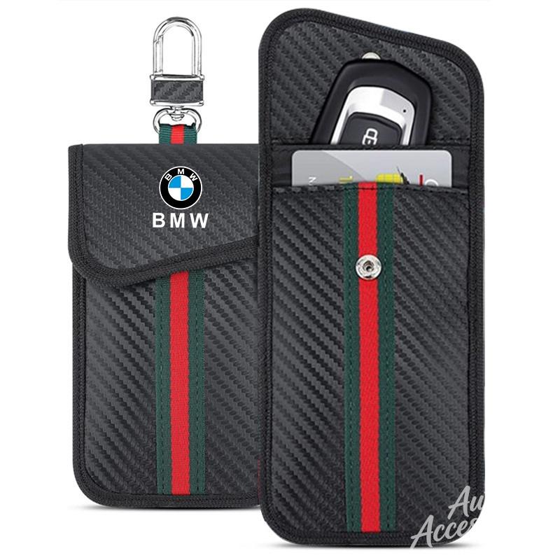 ORWI7 Car Key Case Signal Blocker Bag Portable Storage Keyring Card Bag Accessory For BMW X1 X2 X3 X5 E46 E39 E90 E36 E60 E34 E30 F30
