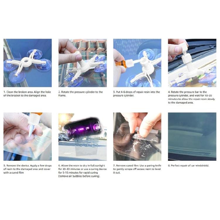 Quick Fix Universal Efficiency Glass Repair Kit Windshield Chip Repair Kit Windscreen Repair Kit To Repair Scratch Crack