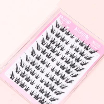 Voluminöse Selbstklebende Falsche Wimpern ohne Kleber Flauschige Fischschwanz Sonnenblumen Dicke Geschwungene Wimpernverlängerung DIY Anime-Augen