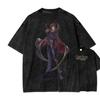 2026 Code Geass Washed Shirt New Model Anime Lover T-shirt Men Women Clothing Streetwear Y2k Short Sleeves Casual Clothing