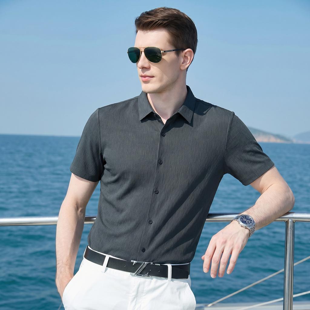 Men's Short Sleeve Shirt for Summer Cooling