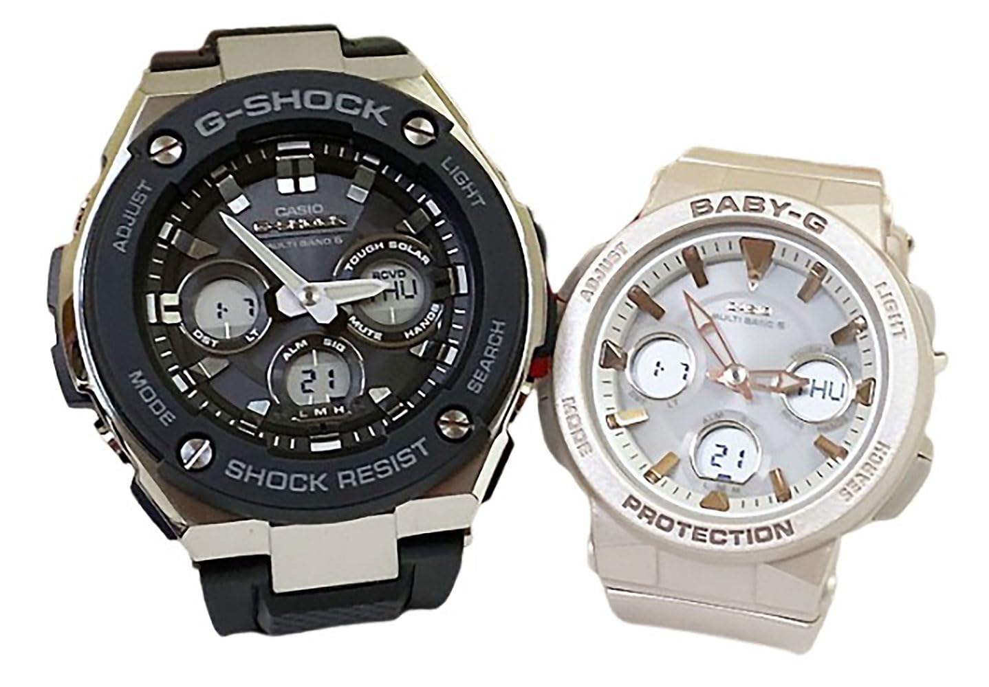 

[Casio] CASIO Pair Watch G-SHOCK G-Shock BABY-G Baby G Ana-Digi Radio Solar Genuine Pair Case Set of 2 GST-W300-1AJF BGA-2510-4AJF Watch