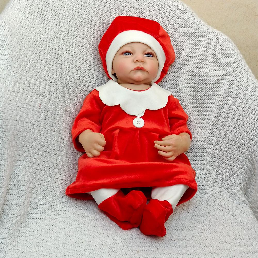 Reborn Baby Doll 48CM Hand Painted Hair Doll Toy Lifelike Real Soft Touch Newborn Baby Handmade Art Doll Toy