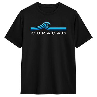 Casual T Shirt Beach Curacao Flag Inspired Motivational Quote Design Novelty T Shirts  Cotton Tshirt Short Sleeve Tops