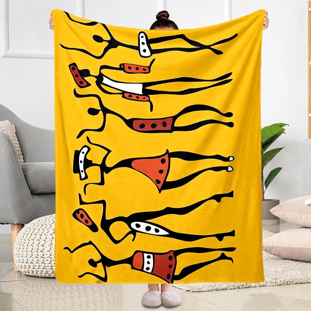 African Style Blanket Warmthful Decor Perfect for Sofa Bed Bedding All-Season Use Playful Design Gifts For Family Or Friends