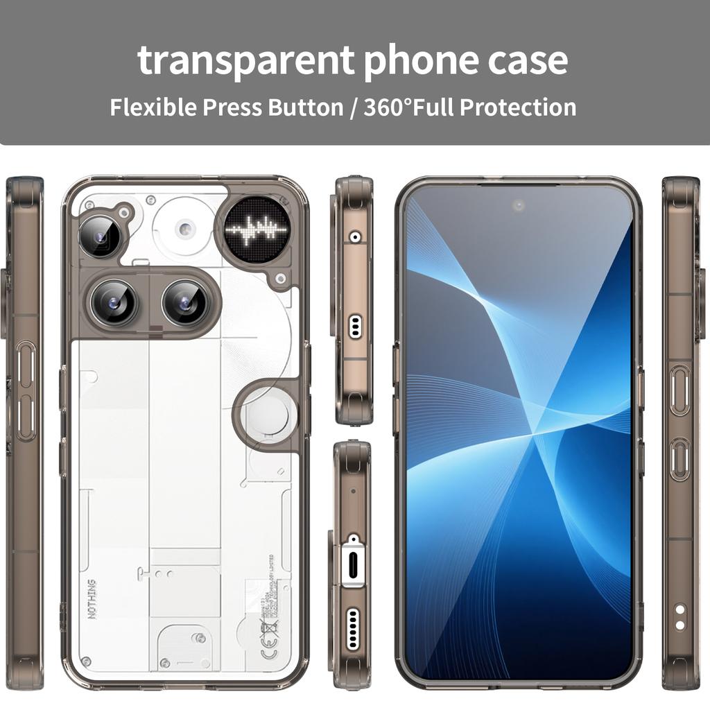 Anti-Fingerprint Shock Resistant Clear Case for Nothing Phone 3 5G Phone3 3A Pro Phone3a Accessories