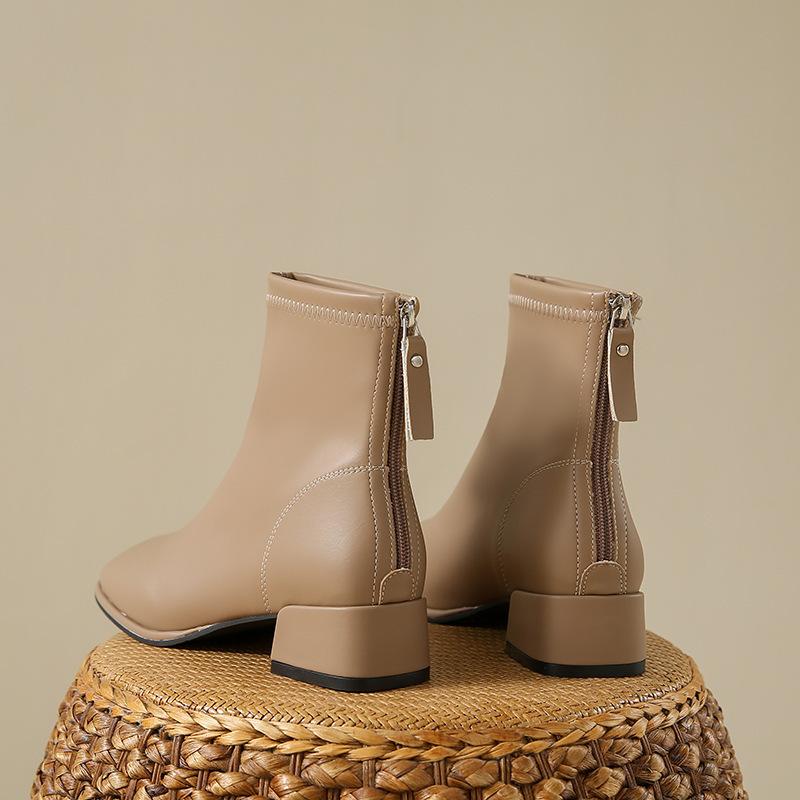 Martin Boots Autumn and Winter 2025 New Spring and Autumn Single Boots Internet Celebrity Versatile Thick Heel Shoes Children Medium Heel Short Boots