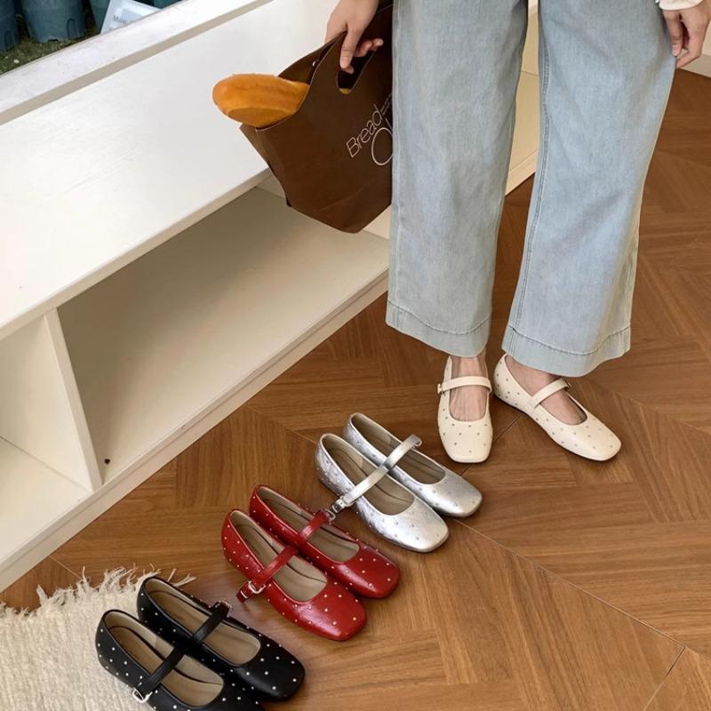 Insole Height-increasing Starry Sky Willow Nail Ballet Single-shoe Women's Spring Mary Jane Shoes