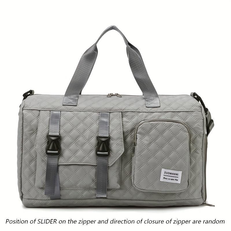 Large Capacity Argyle Travel Duffle Bag, Sports Gym Bag - Spacious & Highly Portable with Shoe Compartment for Overnight Trips