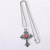 Hip Hop Style Personalized Cross Pendant Necklace - Retro European & American Versatile Sweater Chain