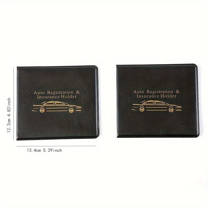 1pc Car Document Holder for Registration & Insurance, with Clear Window & Card Slots, Glove Box Organizer Wallet, Card Holder