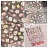 Hello Kitty 3D Embossed Cartoon Stickers - Cute & Girly DIY Decor