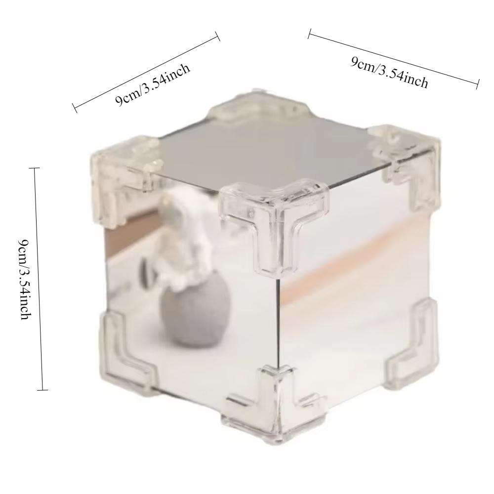 DIY Tulip Mirror Cube Lamp Flower Table Lamp Handmade Romantic Valentine's Day Lamp Tulips Home Decorations Gift for Girlfriend